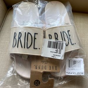 Rae Dunn Bride Slide Sandals NWT